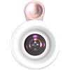 Vilgftyiet Lente macro 15X con anello LED regolabile per smartphone, offre modalità multiple e batteria ricaricabile USB per uso prolungato (rosa)