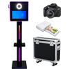 PAAFNN Macchina fotografica DSLR per selfie da 15,6 pollici, portatile, con touch screen, con custodia da volo, cabina fotografica con luce RGB per eventi di festa di nozze (nero, macchina+macchina