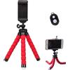 Generisch Supporto per treppiedi per cellulare, supporto flessibile per telefoni cellulari, supporto per treppiede per piccola fotocamera digitale, supporto per telefono pieghevole per vlogging, viaggi, selfie