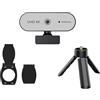 JSGHGDF AutoFocus Webcam con treppiedi in metallo e copriobiettivo protettivo per videochiamate chiare