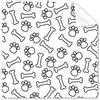 DIYthinker ossa Paw stampe line-drawing proteggere Animal Pet Dog Lover occhiali panno di pulizia Gift Phone Screen Cleaner 5PCS