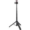 Plyisty Treppiede per Telefono con Testa a Sfera a 360 Gradi, Supporto per Slitta Fredda per Microfono, Luce LED, Bastone Selfie Retrattile per Fotocamera Smartphone, Streaming Live