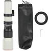 NutriEss Teleobiettivo da 500 mm con messa a fuoco manuale, lunghezza focale fissa F8 F32, corpo in lega di alluminio con rivestimento MC multistrato per fotocamera con attacco EF S,