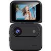 Getdoublerich Y360 Action Camera, 4K Action Camera con Stabilizzato Flip Screen Ricarica Veloce 360 Vista Panoramica Per Sport Vlog (nero)