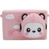 ASHATA Carta Fotocamera Digitale Carina per Bambini, Focus Automatico a Doppia Fotocamera HD 1080p Focus Automatico, Zoom Digitale 8x, Filtro Music Adesivo LED LED LED LED, per Ragazzi (PINK)