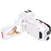 Elprico Videocamera per Videocamera, Fotocamera Vlogging 4K per YouTube, 50x Digital Zoom da 3,0 Pollici Display Colorato AutoFocus WiFi Vlogging Camera, Fotocamera Digitale per (WHITE)