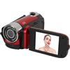 Ejoyous Videocamera, Videocamera 1080P 16MP con Schermo Rotante da 2,4 Pollici e Luce di Riempimento Zoom Digitale 16x Supporta Microfono Esterno e Treppiede (rosso)