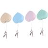 Homoyoyo 4pezzi Panno per Pulizia Schermo Silicone Pieghevole per Cellulari Occhiali Fotocamere Forma a Cuore Colore Casuale