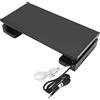 Akozon Supporto per Monitor Pieghevole RGB con Ricarica USB 3.0, Design Ergonomico, Carico di 25 Kg, Lunghezza Regolabile e Scatola di Immagazzinaggio