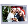 SMTYXS Cornice For Foto Digitale For 1024 * 600 Con Schermo LCD Da 10 Pollici Lettore Video MP3 MP4 Calendario Orologio Telecomando 2.4G Un'Esperienza Visiva Squisita(White)