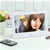 POADGBCN Cornice digitale HD da 12,1 pollici Album fotografico elettronico con telecomando Display Full HD Supporta la riproduzione video(White,IPS screen)