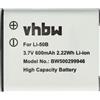 vhbw batteria compatibile con Casio D-750, D-755, D-760, SP-815UZ, SZ-12, SZ-31MR iHS, VR-340 fotocamera (600mAh, 3,7V, Li-Ion)