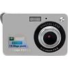 JOJIDE Vlog Camera, Mini fotocamera digitale for la fotografia Registratore fotografico compatto vintage 2.7 Schermo TFT Videocamera portatile DV Selfie Videocamera retrò da 18 MP(No SD Card,Silver)