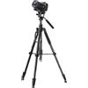 Plyisty Monopiede Treppiede per Fotocamera, Supporto Video a Colonna Centrale Orizzontale da 77 Pollici con Testa Panoramica a 3 Vie per Riprese Dall'alto DSLR Mirrorless, Carico