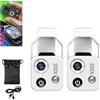 Generico Mini microscopio tascabile per telefono 200X con lente CPL/luce LED, fotocamera per microscopio digitale portatile con nano zoom, design a clip universale, micromondo per bambini adulti (white*2)