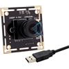 BAPPRJJ 1080P Full HD IMX323 Bassa Illuminazione 0.01Lux CMOS H.264 AEC AEB AGC CCTV PCB Board Modulo Telecamera Dati USB con Microfono(6mm,1m cable)