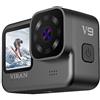YFDGD 4K/60FPS WiFi Anti Shake Action Camera V9 Con Schermo Di Controllo Remoto Fotocamera Sportiva Grandangolare Impermeabile Cattura Facilmente Momenti Mozzafiato(XJ-V9-16G)