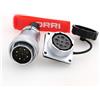 DRRI WEIPU WS20 - Connettore per paratia per aviazione in metallo a 9 pin per auto, montaggio a pannello a flangia quadrata, presa per illuminazione, visualizzazione a LED