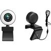 TIEOAXFT Webcam 4K 2K 1080P Controllo della luce Full HD 8MP PC Laptop Streaming live automatico flessibile con microfono Trasmissione in diretta(2K)