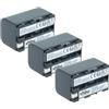 vhbw 3x batteria compatibile con Sony DCR-PC6, DCR-PC5E, DSC-F505, DCR-PC9, DCR-TRV1VE, DCR-PC5 videocamera camcorder (2000mAh, 3,6V, Li-Ion)