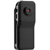 Fydun Videocamera DVR Mini DV MD80 con Batteria Al Litio Custodia in Lega di Piccole Dimensioni con Ricarica USB per Viaggi All'aperto (BLACK)
