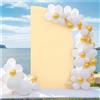 Mateju Copertura per Fondale ad Arco di Nozze in Spandex Tinta Unita Copertura Arco 2-faccia per Decorazione Cerimonia Festa Compleanno Banchetto (cornice non Incluso) (2.5ft (77x77cm),Champagne)