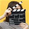 Xiuganpo Lavagna per Film Cinematografici, Materiale in Legno Robusto per Regista, Fotografia con Fotocamera, Cancellabile a Secco, Nera, 7,9 X 7,9 Pollici