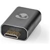 Nedis Adattatore HDMI, placcato oro, grigio canna di fucile, questo adattatore HDMI ad alta velocità con Ethernet converte la tua connessione Mini HDMI