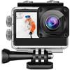 YFDGD Macchina Fotografica Di Azione 4K UHD 1080P 30FPS Schermo IPS Da 2.0 Pollici Registrazione Video For Bicicletta 120 Videocamera Grandangolare 30M Impermeabile Cattura Facilmente Momenti Mozzafiato