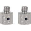FEICHAO 2 adattatori a vite da 1/4-20 femmina a M5 M6 M8 M10 maschio a vite con foro laterale di rinforzo per accessori cardanici per treppiede fotocamera (colore: argento da 1/4-20 a M8-1,25)