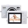 Annadue Videocamera da 5K, Telecamere UHD da 64 MP per Fotografia, Telecamera per Lenti Doppie Anteriori Posteriori con Luce di Riempimento, Schermo da 2,8 Pollici Screen Compatto (WHITE)