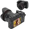 Fabater Fotocamera Digitale 5K, Fotocamera per Vlogging con Messa a Fuoco Automatica da 72 MP con Zoom Ottico 12x e Schermo Ribaltabile da 270°, Videocamera da Viaggio