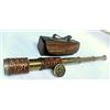 Unique Nautical Cannocchiale marina nautica palmare in ottone telescopio con custodia in pelle ~ VintageDollond London Scope