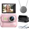 Generic Action Camera Panoramica Compatta Anti-Shake WiFi Mini Fotocamera Sportiva 2 Pollici Flip Screen con Tracolla Magnetica per Scatti in Prima Persona