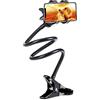 KIMISS Supporto per Webcam Supporto a Collo di Cigno con Viti Universali da 1/4 di Pollice per Telefoni e Fotocamere - per Braccio Flessibile per Scrivania, Letto e Viaggio (BLACK)