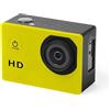 Generico Telecamera sportiva con cover subacquea, 14 accessori inclusi, con slot micro SD (giallo)