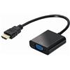 No-Name - HDMI > VGA + 3,5 mm Stereo (St - BU) Adattatore Black