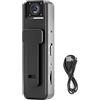 NATEFEMIN Mini videocamera HD 1080P con obiettivo girevole a 180°, videocamera indossabile con clip e visione notturna