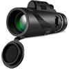 QAXRZCUCD Telescopio Monoculare 80X100 Hd Zoom A Lungo Raggio 8000M Prisma Bak4 Con/senza Clip For Telefono Treppiede Caccia Campeggio Esterno Oculare Potente E Ingrandimento(BlackB Standard)