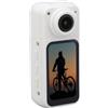 Tomantery Fotocamera Compatta con Azione del Pollice 1080P con Display HD per Appassionati di Sport All'aria Aperta ABS Bianco 1 Pezzo (Con scheda di memoria da 32 GB)