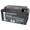 Q-Batteries 12LS-65 - Batteria al piombo in tessuto non tessuto, 12 V, 65 Ah, AGM VRLA con VdS