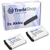Trade-Shop 2 X batteria agli ioni di litio sostituisce NP-BX1 NPBX1 per SONY CYBERSHOT DSC RX1 DSC-HX300 DSC-WX300 Videocamera HDR-AS15 HDR-AS100VR