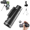 SweAtz Telescopio monoculare 10x50 per telefono cellulare Bussola monoculare ad alta potenza per adulti Telescopio portatile con supporto per telefono e treppiede per birdwatching