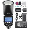 Godox V1S Professional Flash per fotocamera Speedlite Speedlight Round Head Wireless 2.4G Fresnel Zoom per Sony a7RII a7R a58 a99 ILCE6000L a350 Telecamere per matrimonio Ritratto Studio fotografico