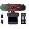 Rujcloud Webcam 4K per PC Windows/MacOS/Android/Linux, con microfono e telecomando, copertura privacy, plug & play, PDAF, per Zoom/Skype/Teams Meet, conferenze e videochiamate
