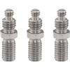 LUORNG 3PCS Testa Colonna Ferro 1/4 a 3/8 Accessori per Treppiede Viti Adattatore per Fotocamera Adattatore Filettato Viti Treppiede per Flash Studio Light Holder Ball Head Lens Ring Binocolo