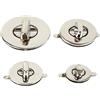 ZHOUXYFDC Serrature Per Borse 2/5/10 pezzi di chiusura ovale in metallo con chiusura a torsione fai da te for borse, borse, Fibbia di chiusura, accessori for ferramenta for bagagli(Silver,30X24mm-2Pcs)