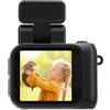 Diyeeni Fotocamera Portachiavi, Videocamera HD 1080P, Angolo Obiettivo 160°, Fotocamera Portachiavi Pixel Tascabile Portatile con Base Ricaricabile, Filtri Incorporati e Torcia, per