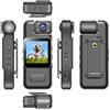 Getdoublerich Mini fotocamera portatile 4K con obiettivo girevole a 180°, mini videocamere indossabili con registrazione audio e video