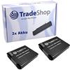 Trade-Shop 2x batteria Li-Ion, 3,6 V/3,7 V per Panasonic Lumix dmcft5 ft-5 dmcts5 TS-41 dmczs30 ZS 5 dmctz40 TZ -40 dmctz41 TZ-30 sostituisce dmwbcm13 BCM 13 DMW-BCM13E BCM 13E dmwbc m13pp BCM-13PP